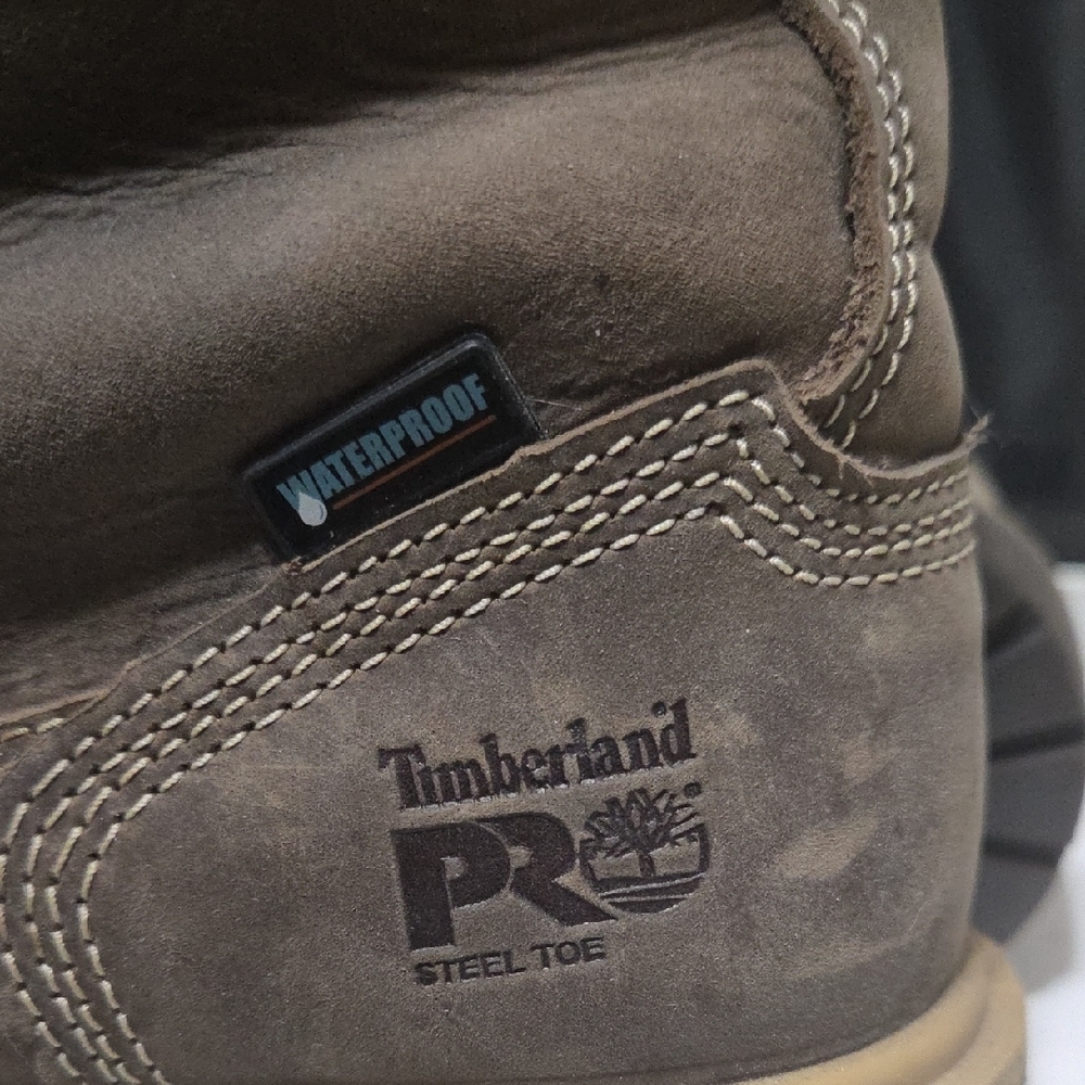 Timberland Womens Steel Toe  Pro Antifatigue Waterproof Dark Brown Lace-Up Boots - Picture 7 of 8